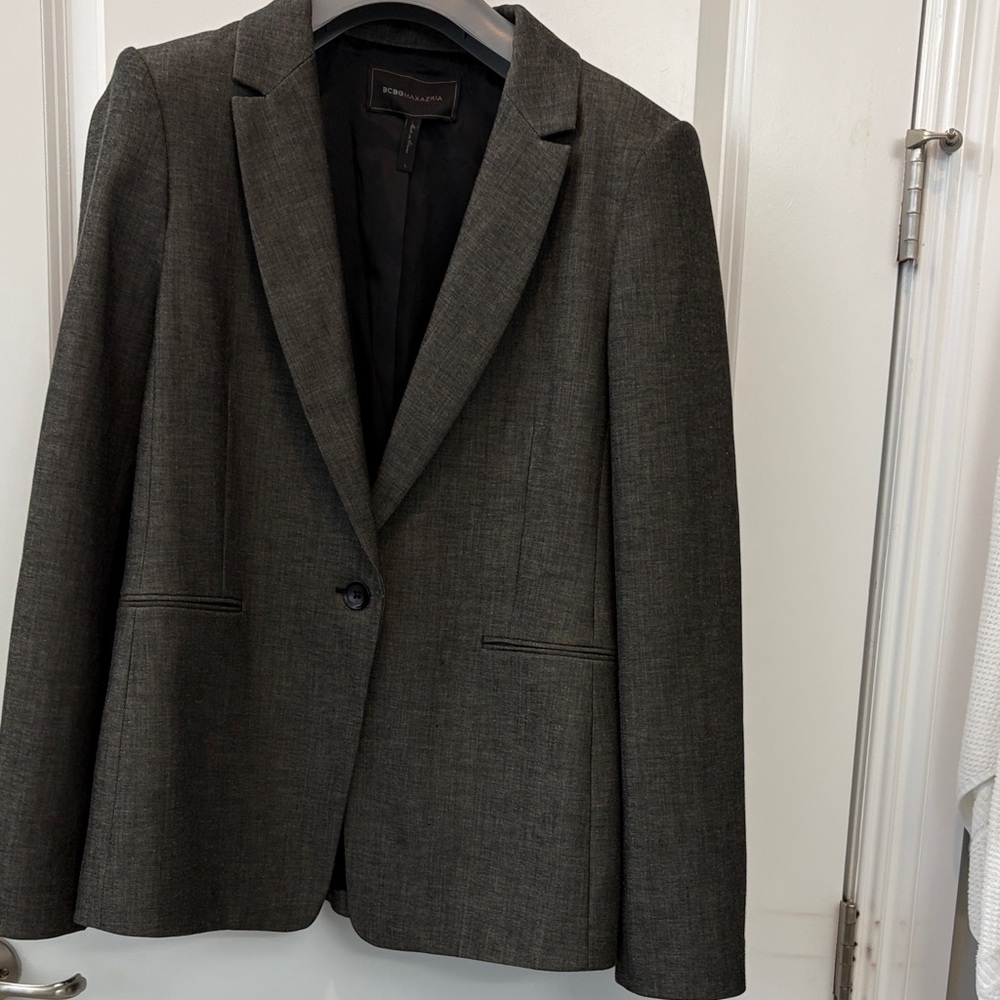 BCBG Women's Dark Greenish  Single-Button Blazer